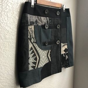 Desigual Wool Wrap Skirt Size 38 (US 6/Small)